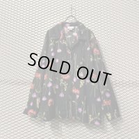 Used - Flower Open Collar Rayon Shirt