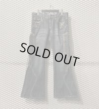 TORNADO MART - Lace-up Flared Denim Pants