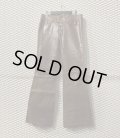 TORNADO MART - Cow Leather Flared Pants