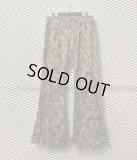 TORNADO MART - Paisley Lace-up Flared Pants