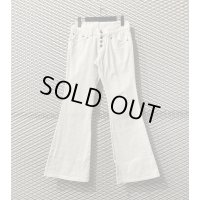 TORNADO MART - Flare Denim Pants (White)