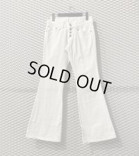 TORNADO MART - Flare Denim Pants (White)