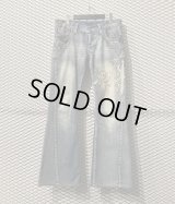 TORNADO MART - Embroidery Flared Denim Pants