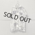 DOUBLE RAINBOUU - Multi Pattern Open Collar Shirt