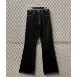 yotsuba - Flared Denim Pants (Black)