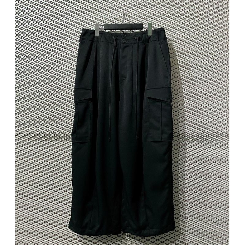 画像1: yotsuba - Jersey Cargo Pants (Black)