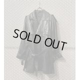 Used - 90's Cow Leather Trench Coat