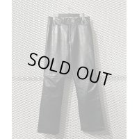 TORNADO MART - Cow Leather Flare Pants