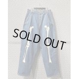 HIRO - Bone Print Wide Denim