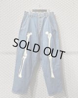 HIRO - Bone Print Wide Denim