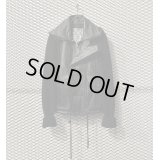 JUVENILE HALL ROLLCALL - Knit x Leather Hooded Jacket