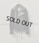 JUVENILE HALL ROLLCALL - Knit x Leather Hooded Jacket
