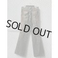 U.S.A Vintage - Leather ＆ Fringe Flared Denim Pants
