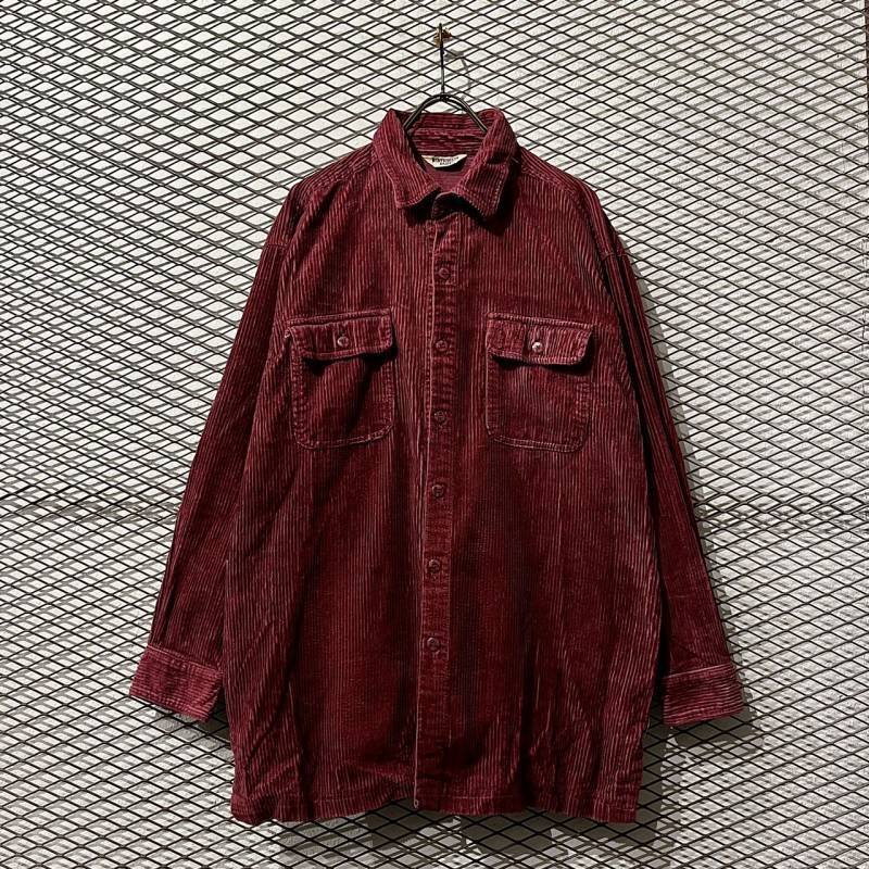 画像1: NORTH WEST BLUE - Wide Ridge Corduroy Shirt