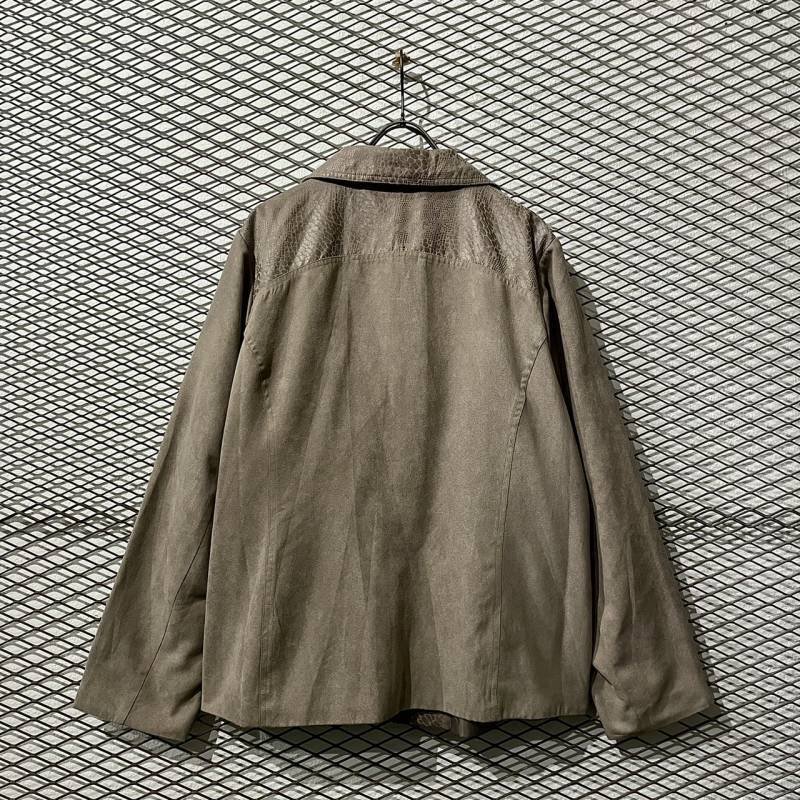 画像5: Used - Python Fake Suede Zip-up Jacket (Beige)