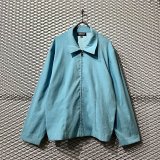 BRIGGS - Fake Suede Zip-up Jacket (Light Blue)