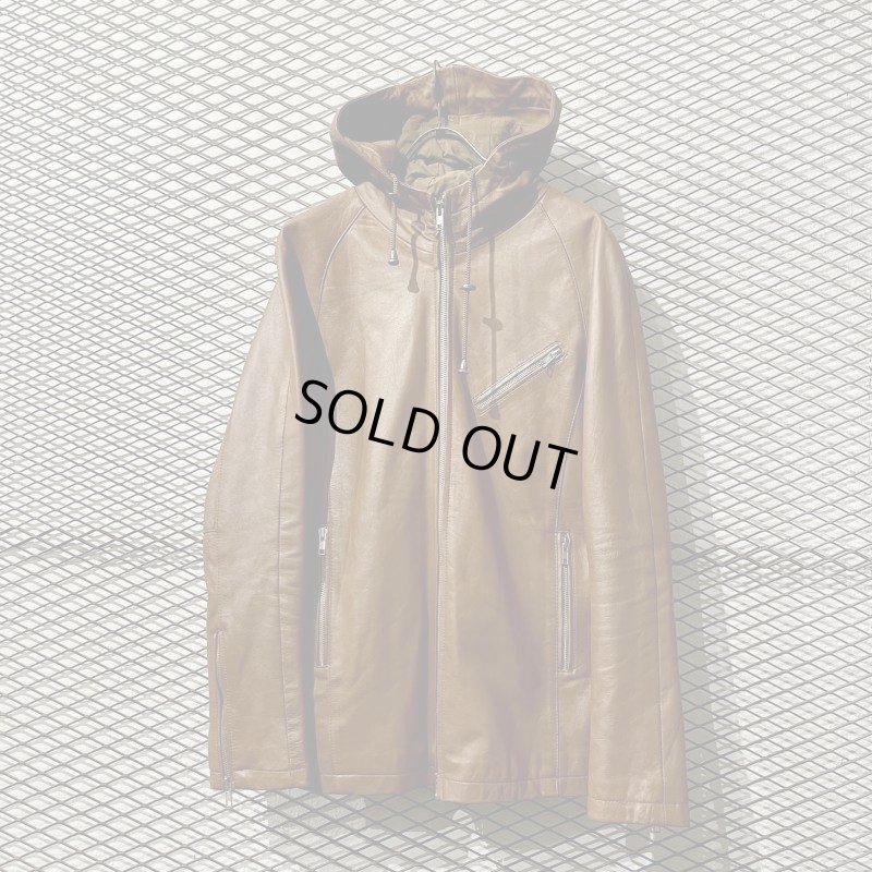 画像1: EVERLASTINGRIDE - Sheep Leather Hooded Jacket