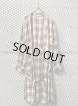 70's Vintage - Shadow Check Gown Jacket