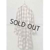 70's Vintage - Shadow Check Gown Jacket