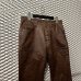 画像2: TORNADO MART - Lace-up Coating Flared Pants (Brown) (2)