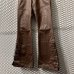 画像3: TORNADO MART - Lace-up Coating Flared Pants (Brown)