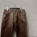 画像4: TORNADO MART - Lace-up Coating Flared Pants (Brown)