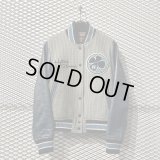 HYSTERIC GLAMOUR - 90's Leather Switching Emblem Stadium Jumper