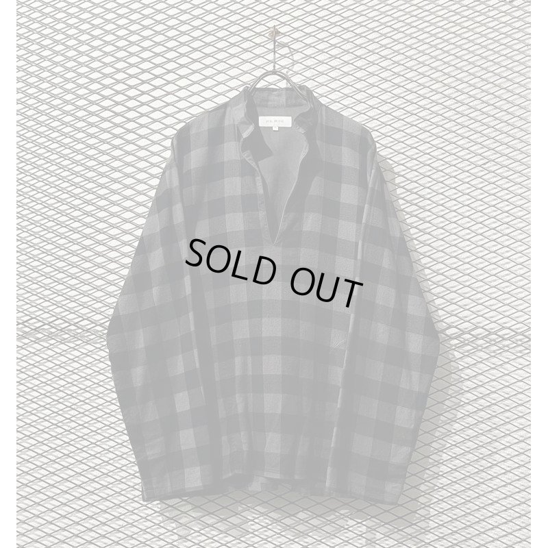 画像1: VAINL ARCHIVE - Block Check Skipper Shirt