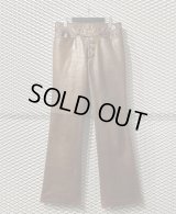 TORNADO MART - Cow Leather Flared Pants