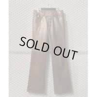 TORNADO MART - Cow Leather Flared Pants