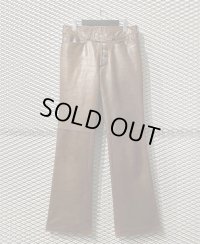 TORNADO MART - Cow Leather Flared Pants