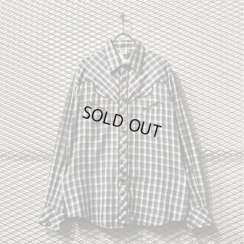 画像1: 2-tacs - Different Material Button Check Western Shirt