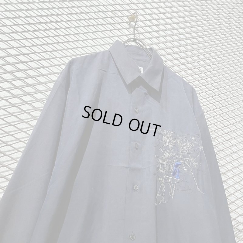 画像2: GOOUCH - 90's Embroidery Silk Shirt