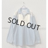 STOCKERPOINT - 90's Lace-up Switching Denim Skipper Shirt