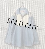 STOCKERPOINT - 90's Lace-up Switching Denim Skipper Shirt