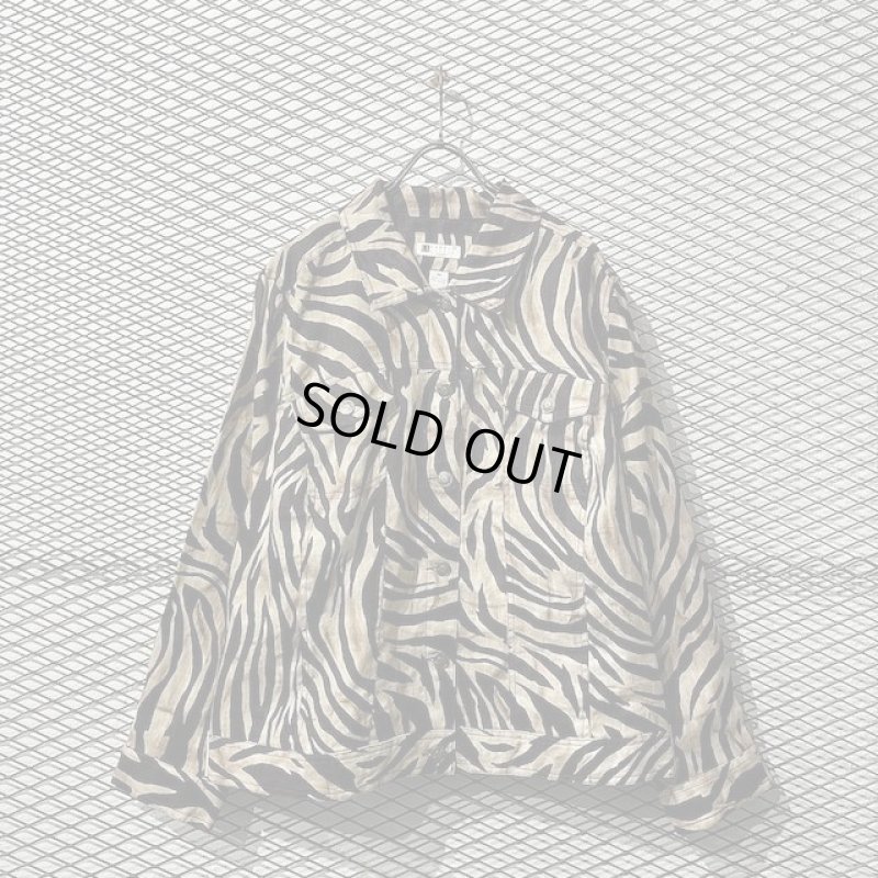 画像1: CAROLE LIFE - Zebra Linen Jacket
