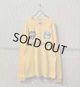 BOUNTY HUNTER - Embroidery Henley Neck L/S Tee