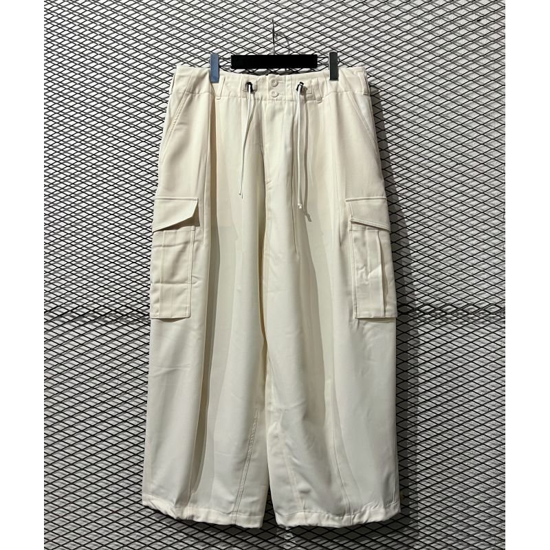 画像1: yotsuba - Jersey Cargo Pants (White)