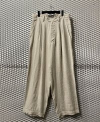 Y's - 2-Tack Linen Wide Slacks