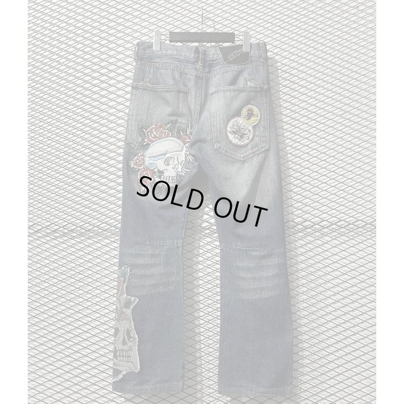 画像1: Ed Hardy - Wappen ＆ Embroidery Denim Pants