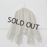 Used - Fake Leather Grommet Draped Jacket