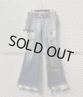 Lois - Bondage Design Flared Denim Pants