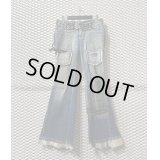 Lois - Bondage Design Flared Denim Pants