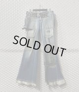Lois - Bondage Design Flared Denim Pants