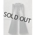 TORNADO MART - Bleach Flare Denim Pants (Black)