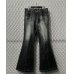 画像1: TORNADO MART - Bleach Flare Denim Pants (Black) (1)