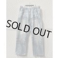 aka demiks - Stitch Work Wide Denim Pants