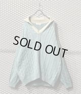 monkey time - V-neck Aran Knit