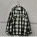 画像1: WAGE SCALE - Ombre Check Over Shirt Jacket (LL) (1)