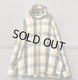 PHENOMENON - Block Check Over Hooded Flannel Shirt (XXL)